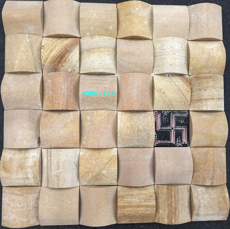 Teak Sandstone 3D Mosaic Wall Tile